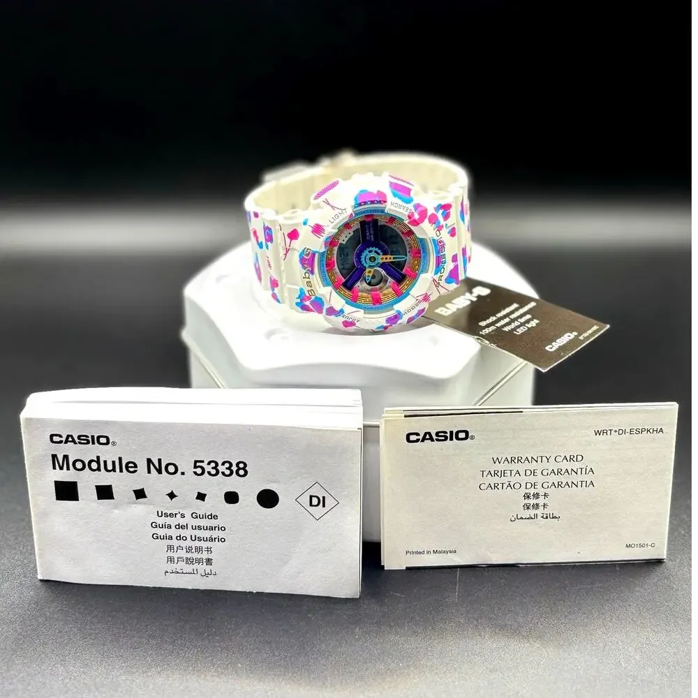 Casio Baby-G BA-110FL-7A Flower Leopard Analog Digital Watch NIBWT